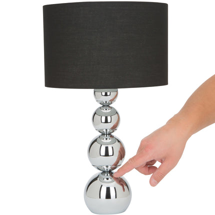 Table lamp touch & dim L Black