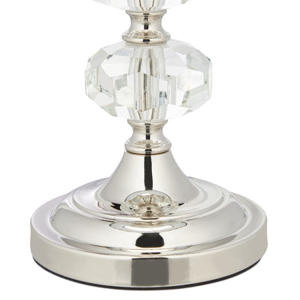 Table lamp with velvet shade