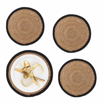 Table set 4-piece water hyacinth