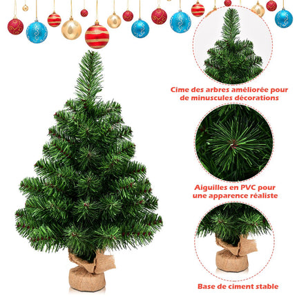 Tabletop Artificial Christmas Tree, 60 cm, Battery, 67 Branches