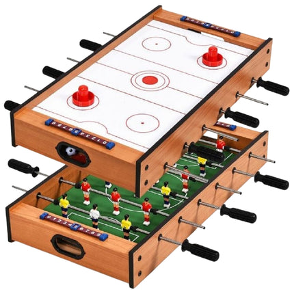 Tabletop Foosball and Air Hockey 2-in-1 Game Set