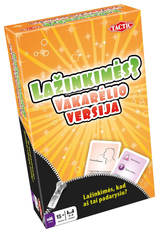 Tactic Board Game Wanna Bet? Party Travel (In Lithuanian Lang.)
