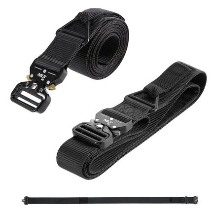 Tactical Belt, Black, 125cm, Heavy-Duty