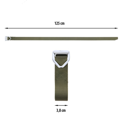 Tactical Belt, Green, 125cm, Durable Nylon