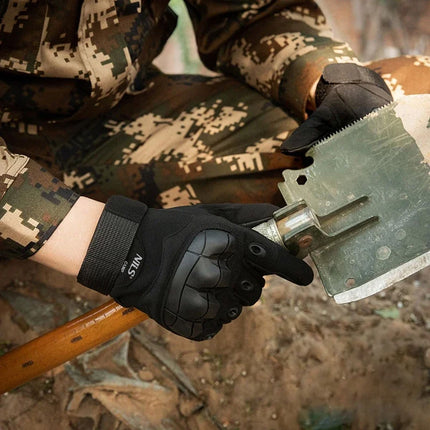 Tactical Gloves, Black, Large, Durable Protection