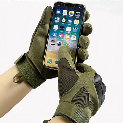 Tactical Gloves, Green, XL, Durable Protection