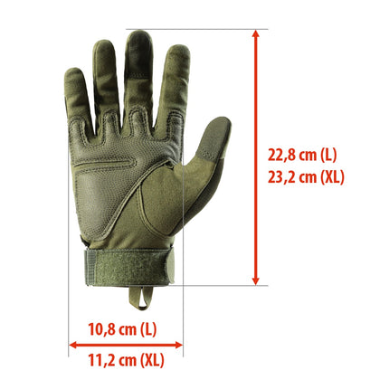 Tactical Gloves, Green, XL, Durable Protection