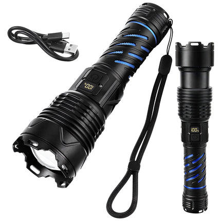 Tactical LED Flashlight 1500lm, Rechargeable, Waterproof