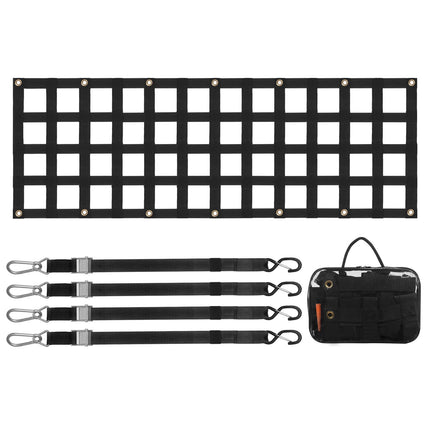 Tailgate Net 60 x 18 In, Truck Bed Cargo Net, 4 Straps