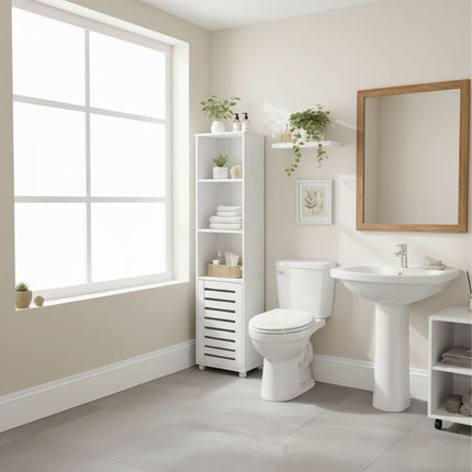 Tall Bathroom Cabinet with Adjustable Shelves