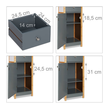 Tall Bathroom Cabinet with Adjustable Shelves