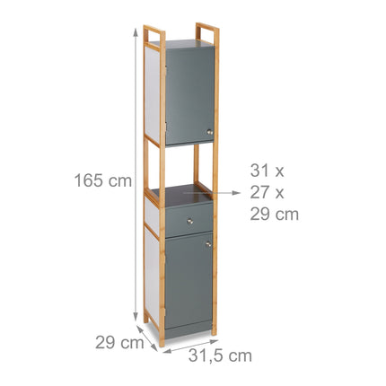 Tall Bathroom Cabinet with Adjustable Shelves