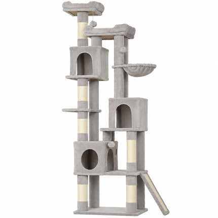 Tall Cat Tree, 200 cm with Beds, Hammock, for 3 Cats