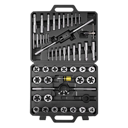 Tap and Die Set, 51-Piece SAE Coarse and Fine, Case