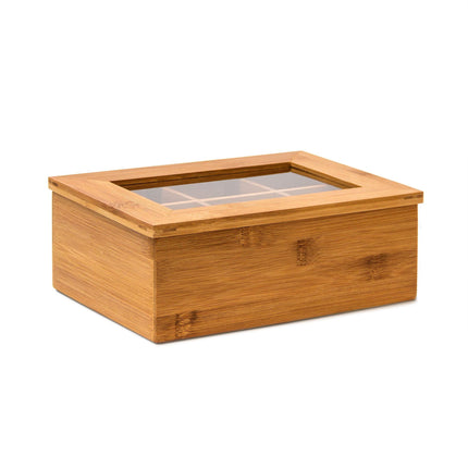 Tea box Bamboo lacquered 6 and 8 compartments