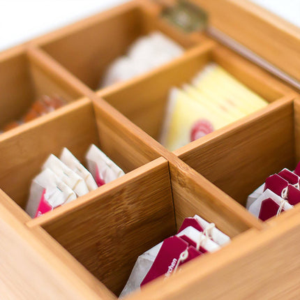 Tea box Bamboo lacquered 6 and 8 compartments
