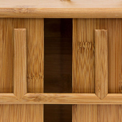 Tea box in bamboo with 4 compartments