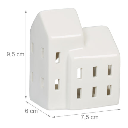 Tea house in white ceramic