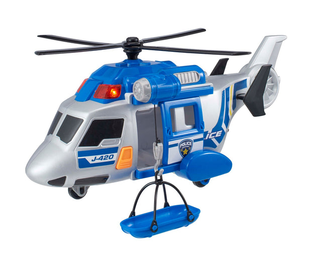 Teamsterz Police Rescue Helicopter With Light & Sound, 35Cm