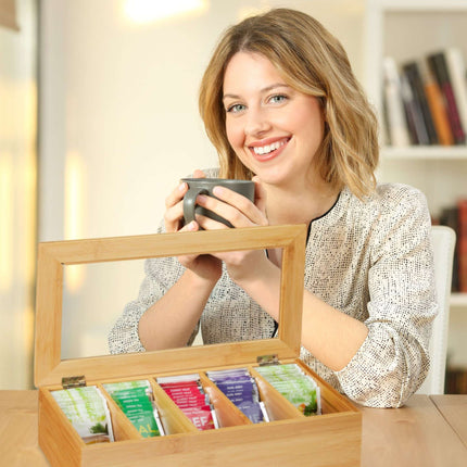 Teask in bamboo 5 compartments