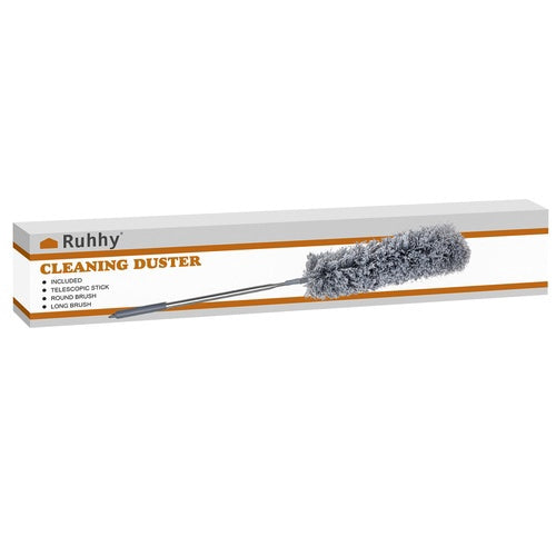 Telescopic Dusting Brush with 2 Interchangeable Tips