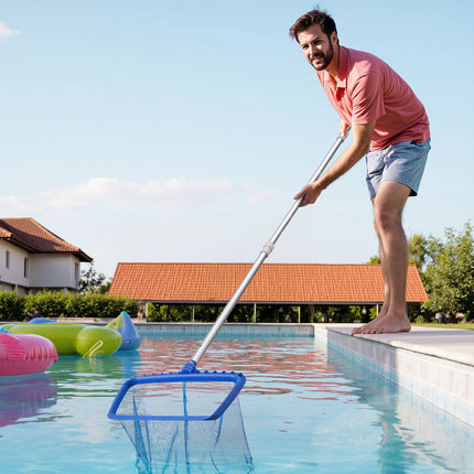 Telescopic Pool Cleaning Pole, 3.4–12 Ft Aluminum