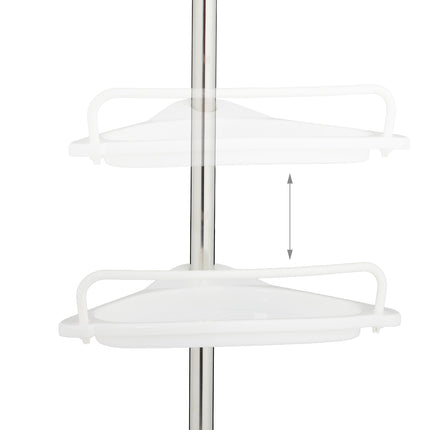 Telescopic Shower Caddy, Height-Adjustable with 4 Baskets