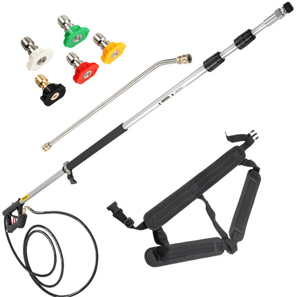 Telescoping Pressure Washer Wand 18 Ft, 4000 PSI, 5 Nozzles