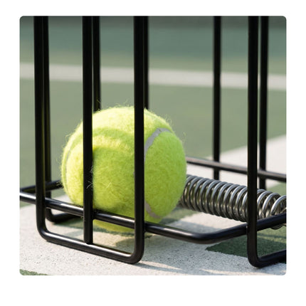 Tennis Ball Basket, Black Metal, Fold-Down Handles