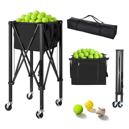 Tennis Ball Hopper Cart, 120-Ball, Foldable, Wheeled