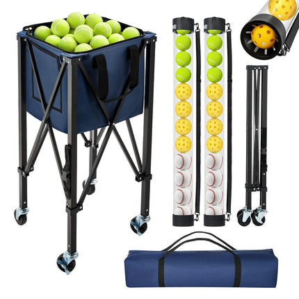 Tennis Ball Hopper Cart – 2-in-1 Pickleball, 150 Balls