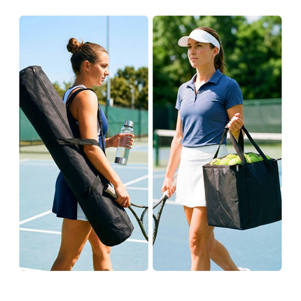 Tennis Ball Trolley, Foldable 150-Ball Cart With Bag