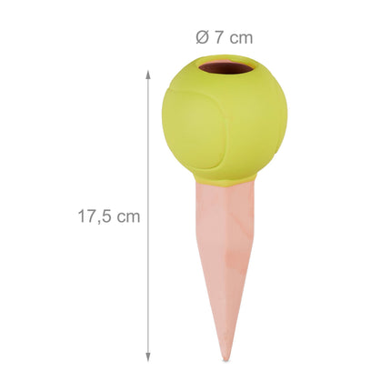 Tennis ball in clay cone with 4 sets