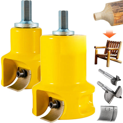 Tenon Cutter Set, 1 and 2 Inch, Dual Curved Blades