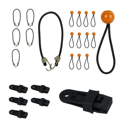 Tensioners for tarpaulins, set of 24