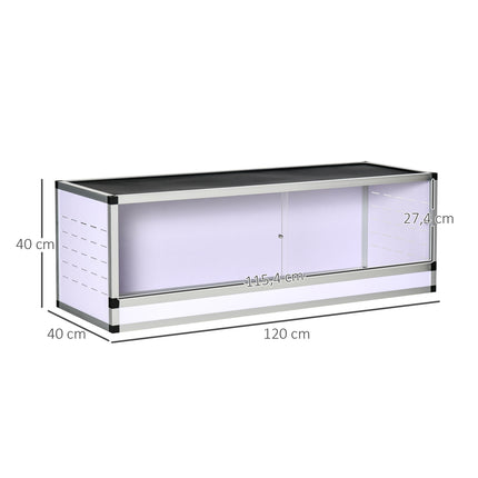 Terrarium breeding box for reptiles, amphibians and arachnids, aluminum, 120x40x40 cm