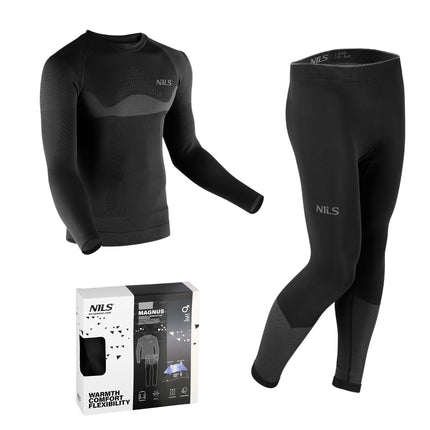Thermoactive Men's Underwear Set, Black, 2XL/3XL