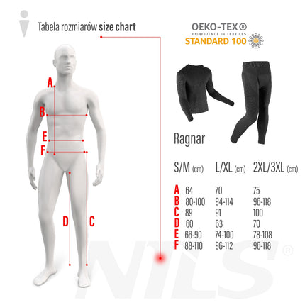 Thermoactive Underwear Set, Black, Men’s 2XL/3XL