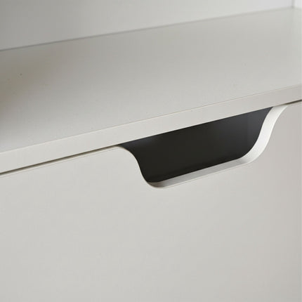 Tilt-Out Shoe Cabinet with Open Shelf Storage