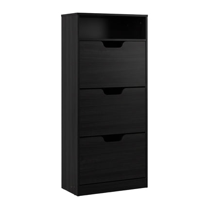Tilting Shoe Cabinet with Adjustable Compartments