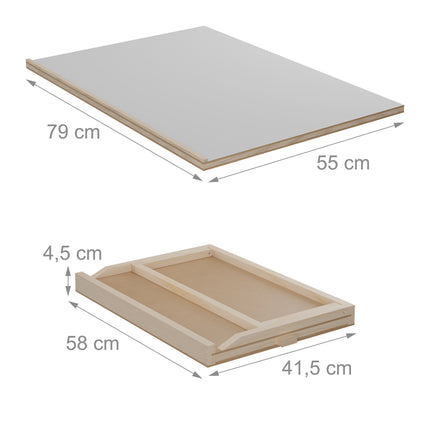 Tilting puzzle board for 1000 pieces