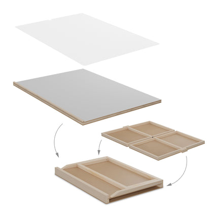 Tilting puzzle board for 1000 pieces