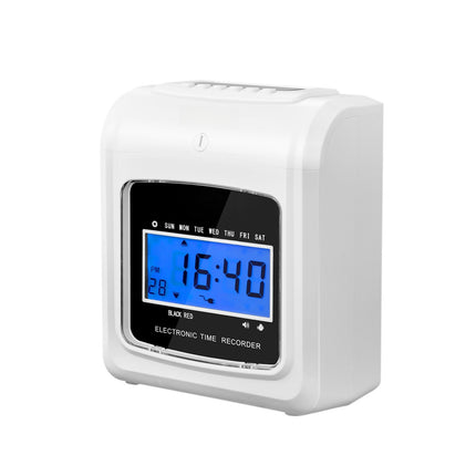 Time Card Punch Clock With Auto Alignment, 102 Cards, 6 Punches
