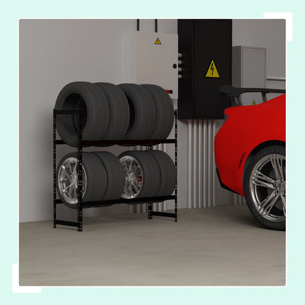 Tire rack for 8 wheels