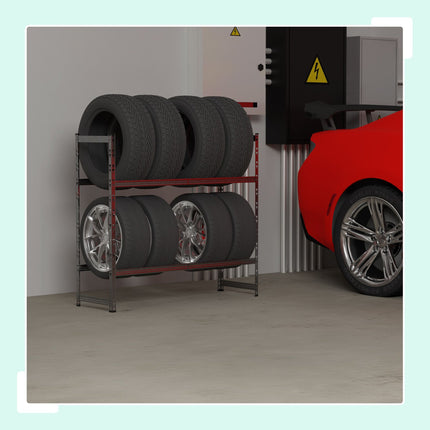 Tire rack for 8 wheels