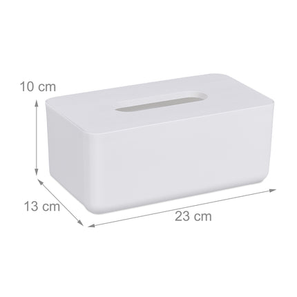 Tissue box with bamboo lid