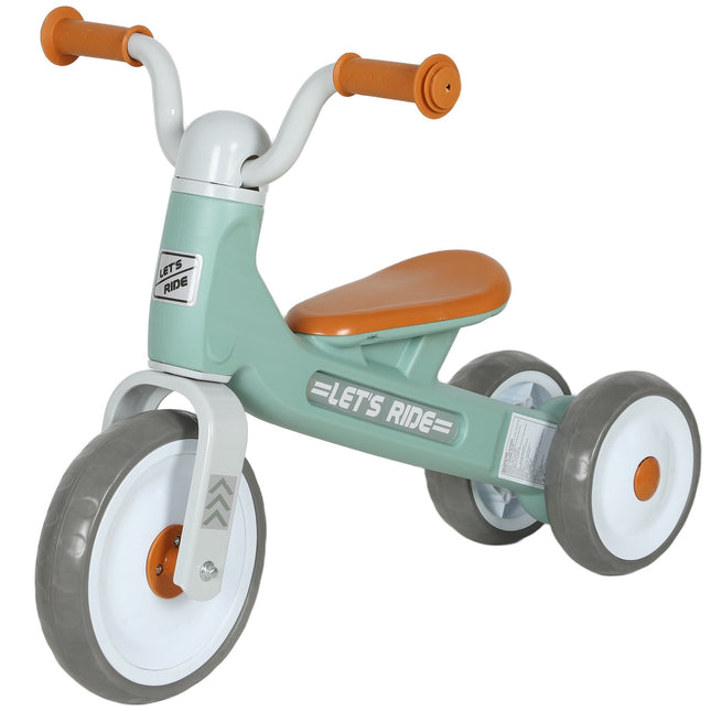 Toddler Balance Bike, No Pedal, 3 Silent Wheels, Green