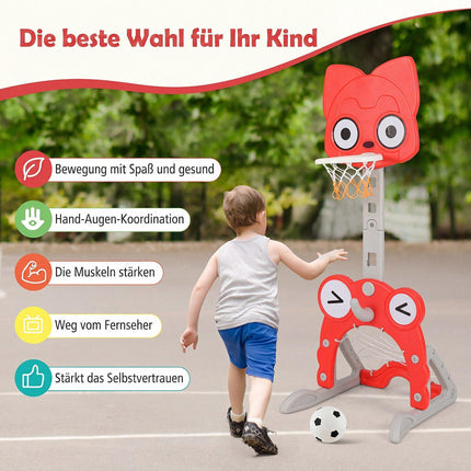 Toddler Basketball Hoop & Soccer Goal – 4-in-1 Sports Set