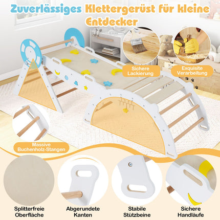 Toddler Climbing Set with Slide, Arch & Blocks