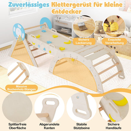 Toddler Climbing Set with Slide, Arch & Blocks